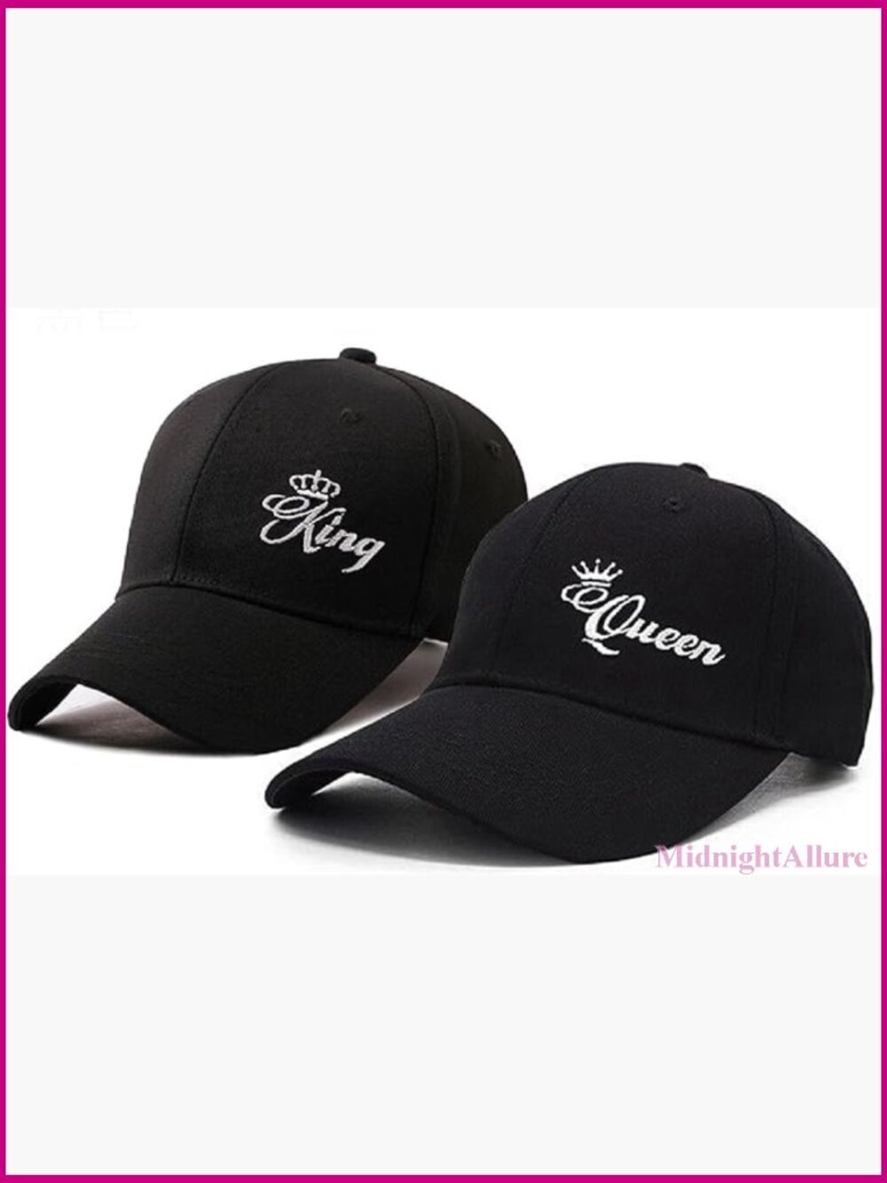 His and Hers Matching Snapback Baseball Caps Couple Hats Adjustable Unisex